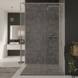 Glazen scheidingswand douche met kleurendruk FRAME VORTEX Glazen scheidingswand douche met kleurendruk FRAME VORTEX