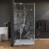 Glas douchecabine deur aan de zijkant met motief BOOT 1/210