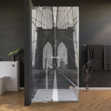 Glas douchecabine deur aan de zijkant met motief BROOKLYN BRIDGE 210