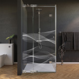 Glas douchecabine deur met zijdecor ARRAY 2/210
