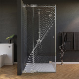 Glas douchecabine deur met zijdecor DOT 8/210