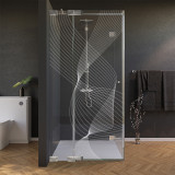 Glas douchecabine deur zijdelings met decor ARRAY 5/210