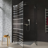 Glas douchecabine met strepen hoekinstap FORRADO 1/209