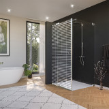 Satinierte glazen douchecabine op maat, deur aan de zijkant FORRADO 9/210