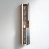 Hoge kast badkamer met spiegel en licht BHS009L4