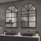 Raam-optiek spiegel zwart gelakt F645BTL Raam-optiek spiegel zwart gelakt F645BTL