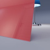 Roze / Roze gelakt Gehard-glas op maat van 4mm