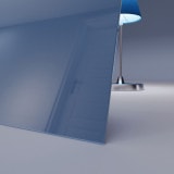 Blauw gelakt gehard veiligheidsglas 4mm
