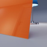 Oranje gelakt gehard veiligheidsglas 4mm