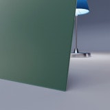 Groen gelakt gehard veiligheidsglas Satijn 4mm