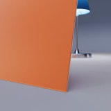 Oranje gelakt gehard veiligheidsglas Satijn 4mm
