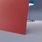 Rood gelakt gehard veiligheidsglas Satijn 4mm