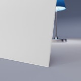 Wit gelakt gehard veiligheidsglas Satijn 4mm