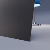 Zwart gelakt gehard veiligheidsglas Satijn 4mm