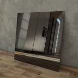Zwart gelakt glas - REF 9005, 6mm