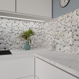 Keuken spatwand ESG glas 6mm met keramische kleurenprint KIESELSTEINE 1