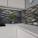 Keuken spatwand ESG glas 6mm met keramische kleurenprint SCHIEFER 2