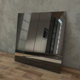 Gelakt glas - Zwart met glitter - REF 0337, 6mm