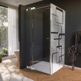 Maatwerk douchecabine van glas, deur aan de zijkant DESIGN 1/210