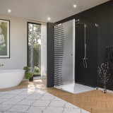 Douchedeur zijwand glas mat FORRADO 8/210