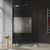 Douchecabine hoekinstap glas satijn CARRE 1/209