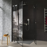 Douchecabine glazen hoekinstap met motief VUURTOREN 2/209