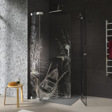 Douchecabine glazen hoekinstap BOOT IN HET RIET 209