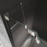 Glas douchecabine met hoekinstap en decor CARRE 2/209