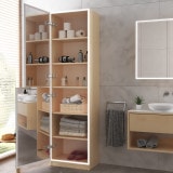 LED hoge kast op maat met spiegel BHS013L4 LED hoge kast op maat met spiegel BHS013L4