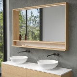 Spiegel met houten omlijsting met LED-verlichting - Madera 10