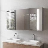 Badkamerspiegelkast in verlicht aluminium - Spree