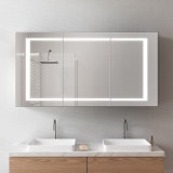 Badkamerspiegelkast in verlicht aluminium - Werra