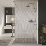 Glazen scheidingswand douche met kleurendruk FRAME ACACIA Glazen scheidingswand douche met kleurendruk FRAME ACACIA
