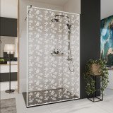 Glazen scheidingswand douche met kleurendruk FRAME BLOMMEN 2 Glazen scheidingswand douche met kleurendruk FRAME BLOMMEN 2