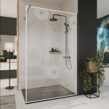 Glazen scheidingswand douche met kleurendruk FRAME CIRCLE Glazen scheidingswand douche met kleurendruk FRAME CIRCLE