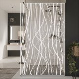 Glaswand douche met kleurendruk FRAME FLORA 1
