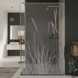 Glazen scheidingswand douche met kleurendruk FRAME KORNFELD Glazen scheidingswand douche met kleurendruk FRAME KORNFELD