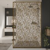 Glazen scheidingswand douche met kleurendruk FRAME MEMPHIS 1 Glazen scheidingswand douche met kleurendruk FRAME MEMPHIS 1