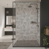 Glazen scheidingswand douche met kleurendruk FRAME VORTEX Glazen scheidingswand douche met kleurendruk FRAME VORTEX
