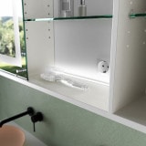 Badkamerspiegelkast LED met schuifdeuren, legplanken - Eder 2
