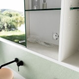 Badkamerspiegelkast met schuifdeuren en legplanken - Stever 2