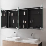 Spiegelschrank op maat van zwart aluminium - Ruhr/Zwart Spiegelschrank op maat van zwart aluminium - Ruhr/Zwart