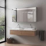 Aluminium badkamer spiegelkast met LED - Line