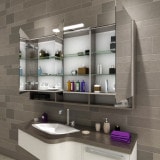 Spiegelkast met Pandora verlichting en planchet voor badkamer 2