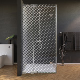 Glasdouchecabine met decor DOT 2/210 aan de zijkant van de deur