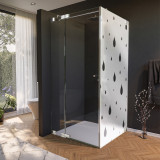 Glas Douchecabine deur zijpaneel met decor DRUPPEL 1/210