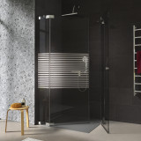 Douchecabine glas met decor hoekinstap FORRADO 5/209