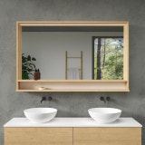 Spiegel met houten omlijsting met LED-verlichting - Madera 10