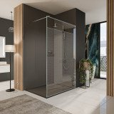 Glazen scheidingswand douche met kleurendruk FRAME BLOSSOM 2