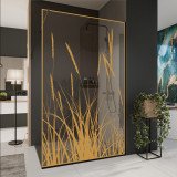 Glazen scheidingswand douche met kleurendruk FRAME KORNFELD Glazen scheidingswand douche met kleurendruk FRAME KORNFELD